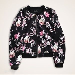 Floral-Print Bomber Jacket